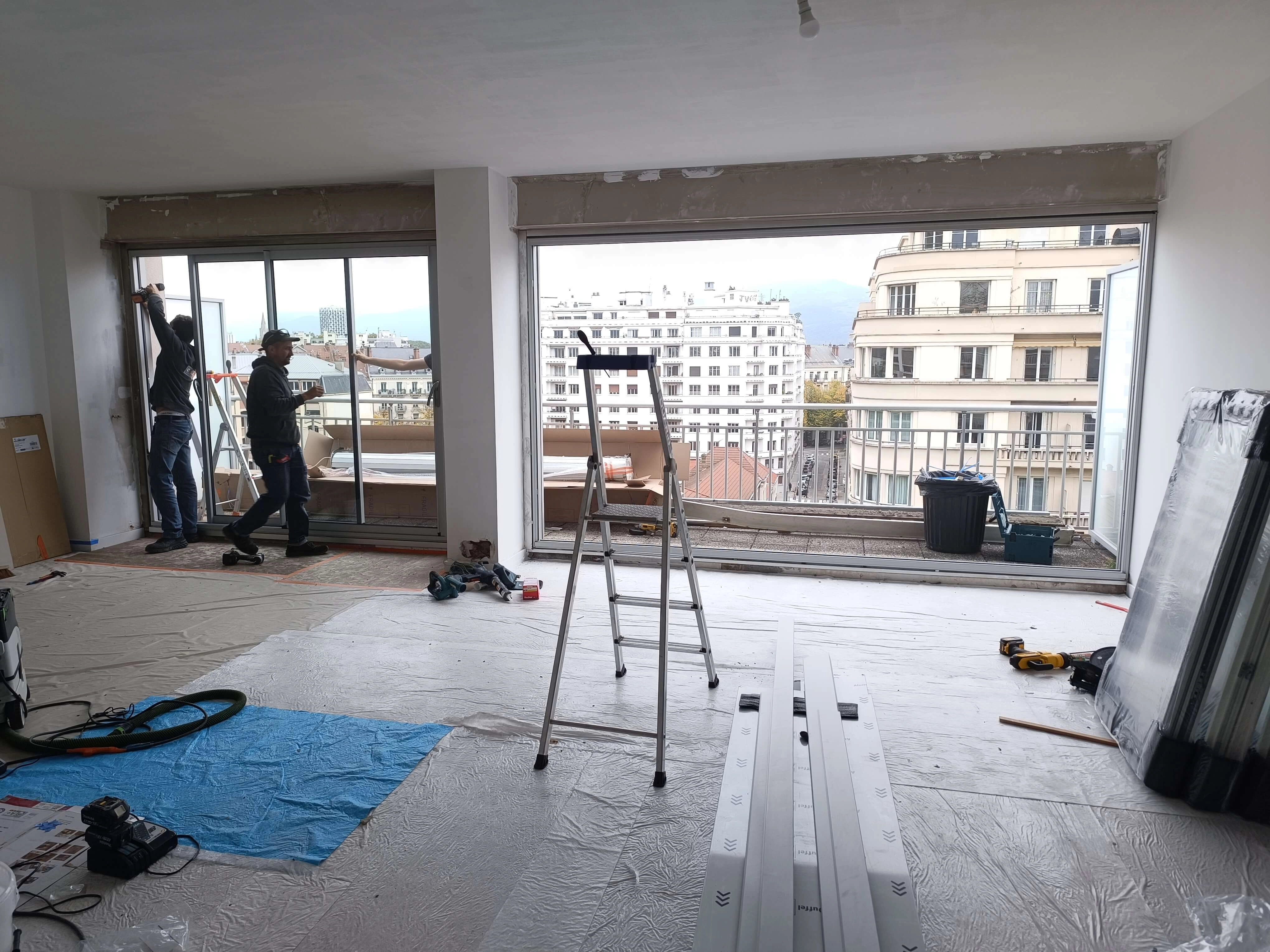 baie vitrée lumière panorama loft grenoble