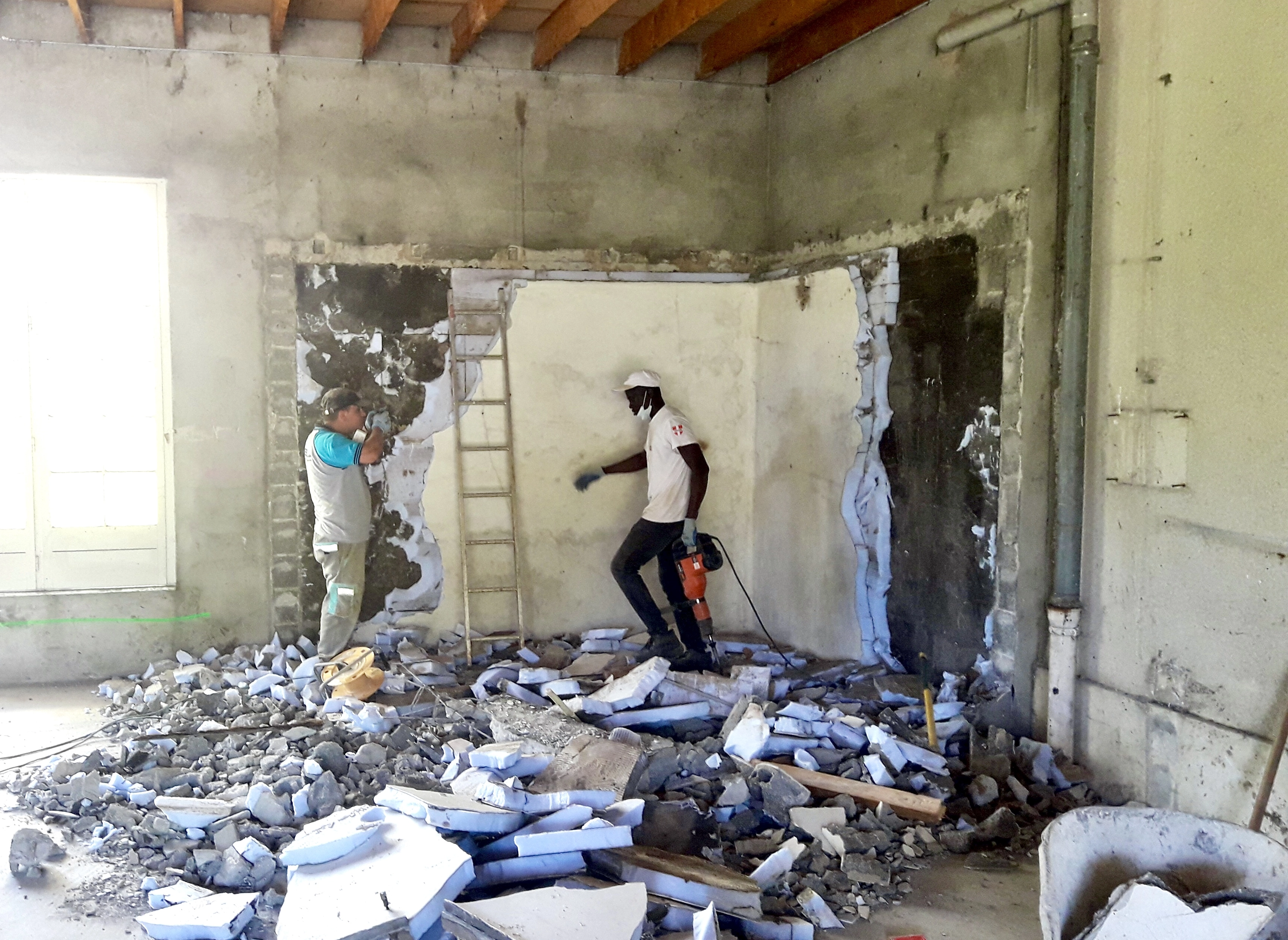 demolition chambre froide chambre froide, démolition, restructuration