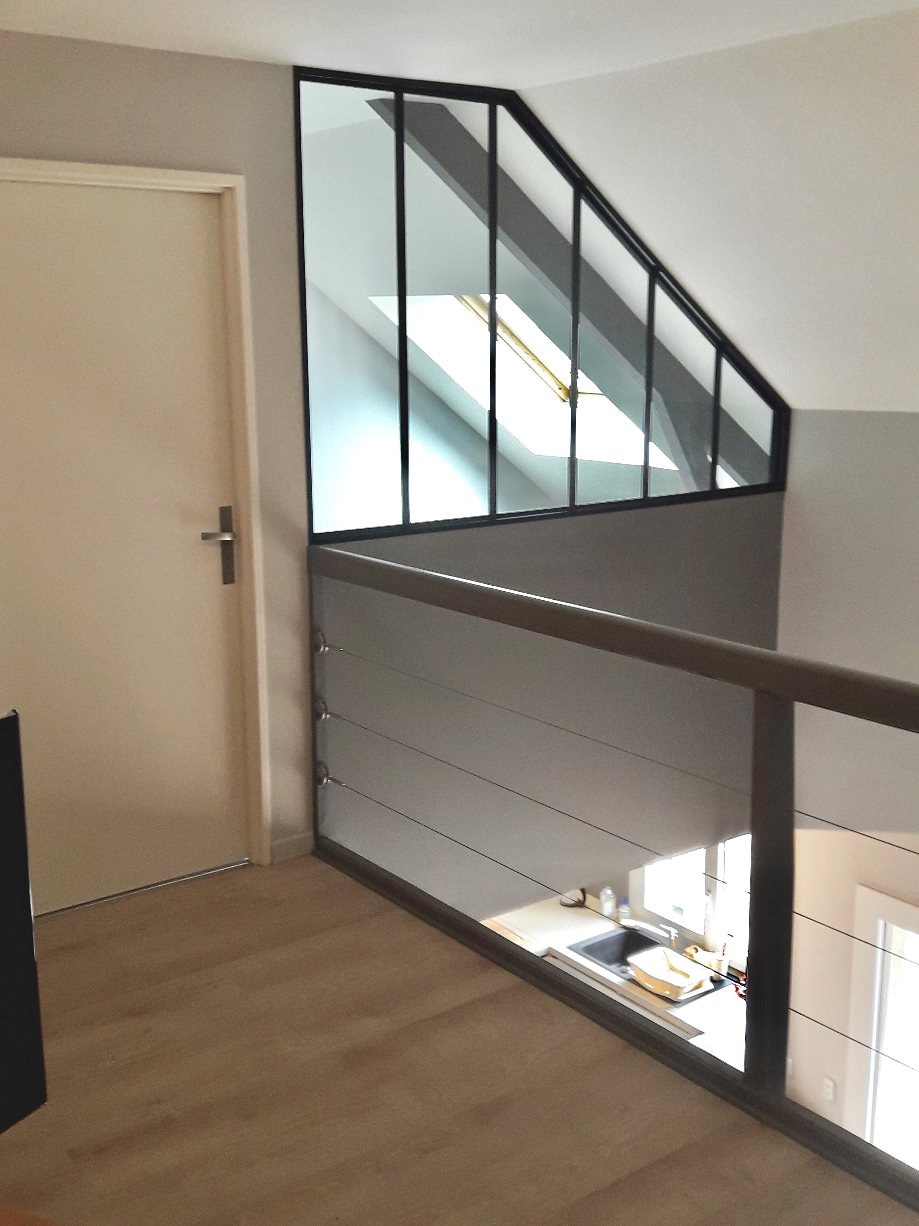 cloison en verrière, création d'un bureau, espace fermé cloison en verrière, création d'un bureau, espace fermé