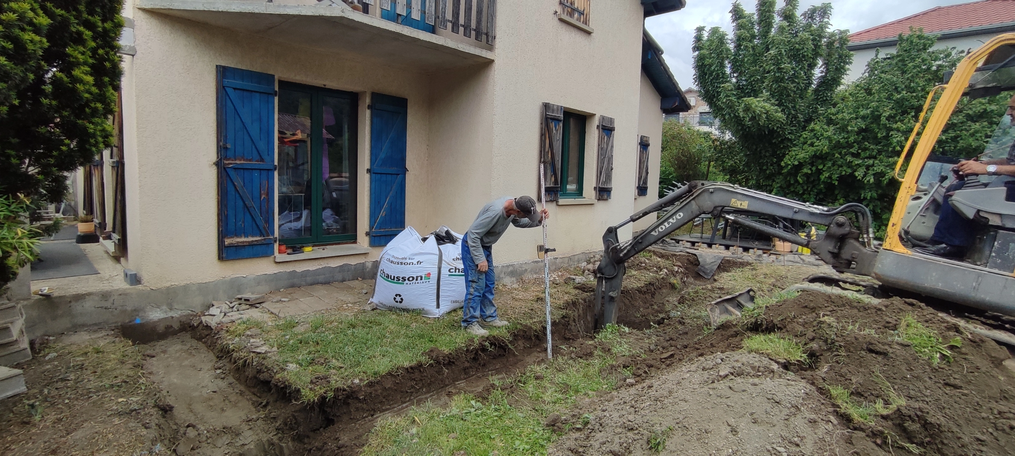 controle;mesure;pelle mécanique;dallage;fondation controle;mesure;pelle mécanique;dallage;fondation
