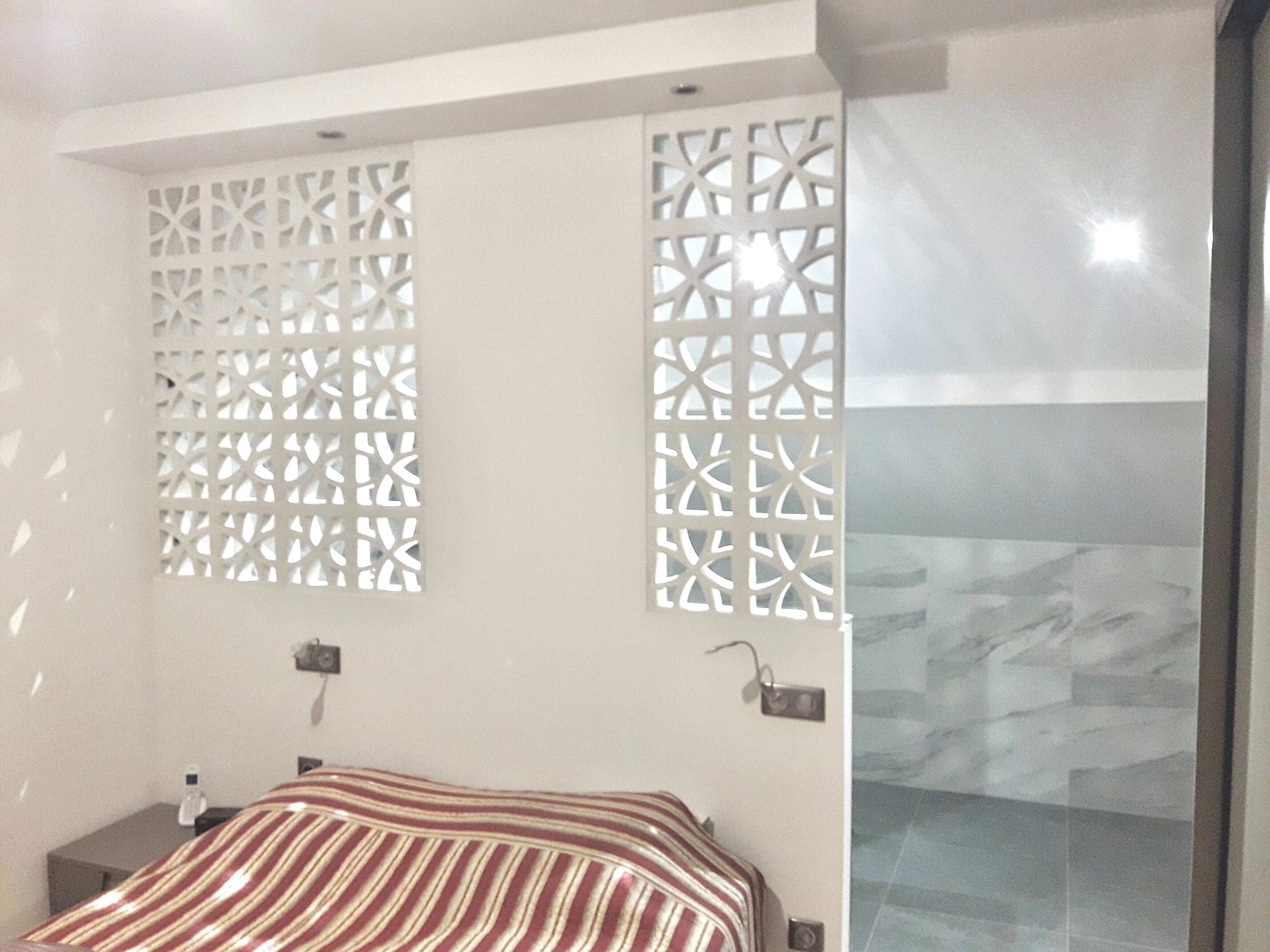 création cloison brique ajouré suite parentale tête de lit création platrerie création cloison brique ajouré suite parentale tête de lit création platrerie