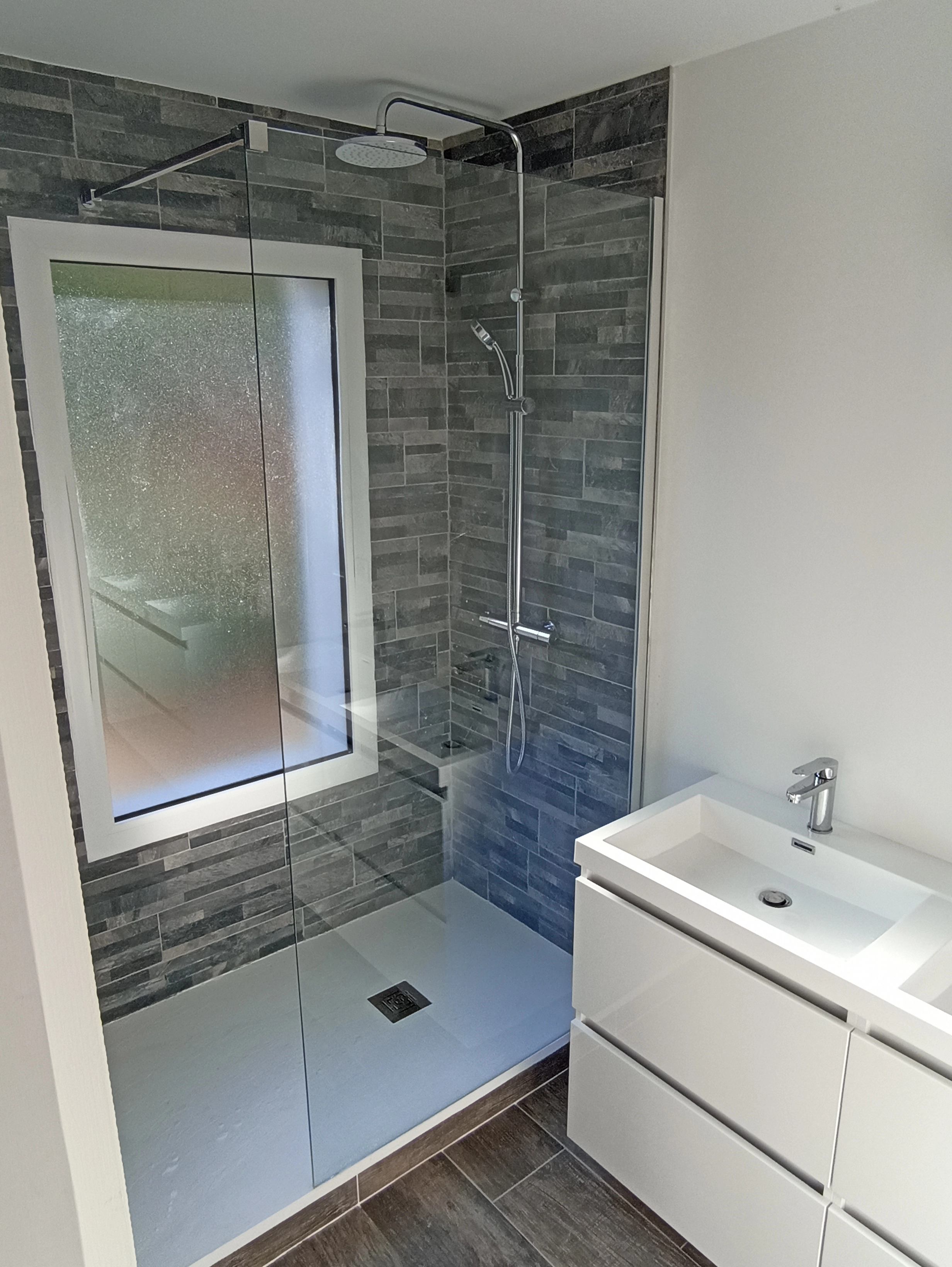 création salle de bain champagnier extension paroi fixe création salle de bain champagnier extension paroi fixe