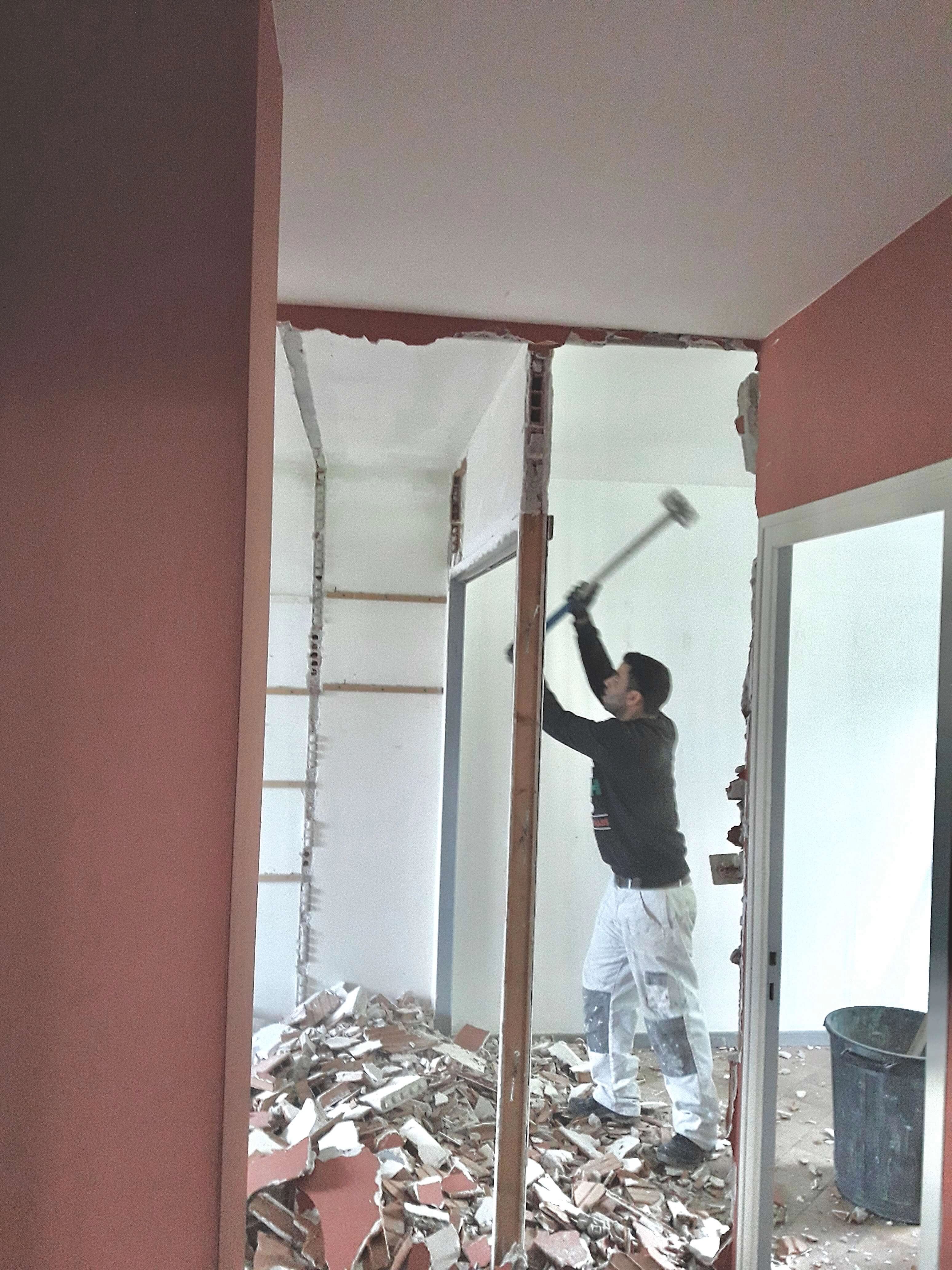 démolition, poubelles, masse démolition, poubelles, masse