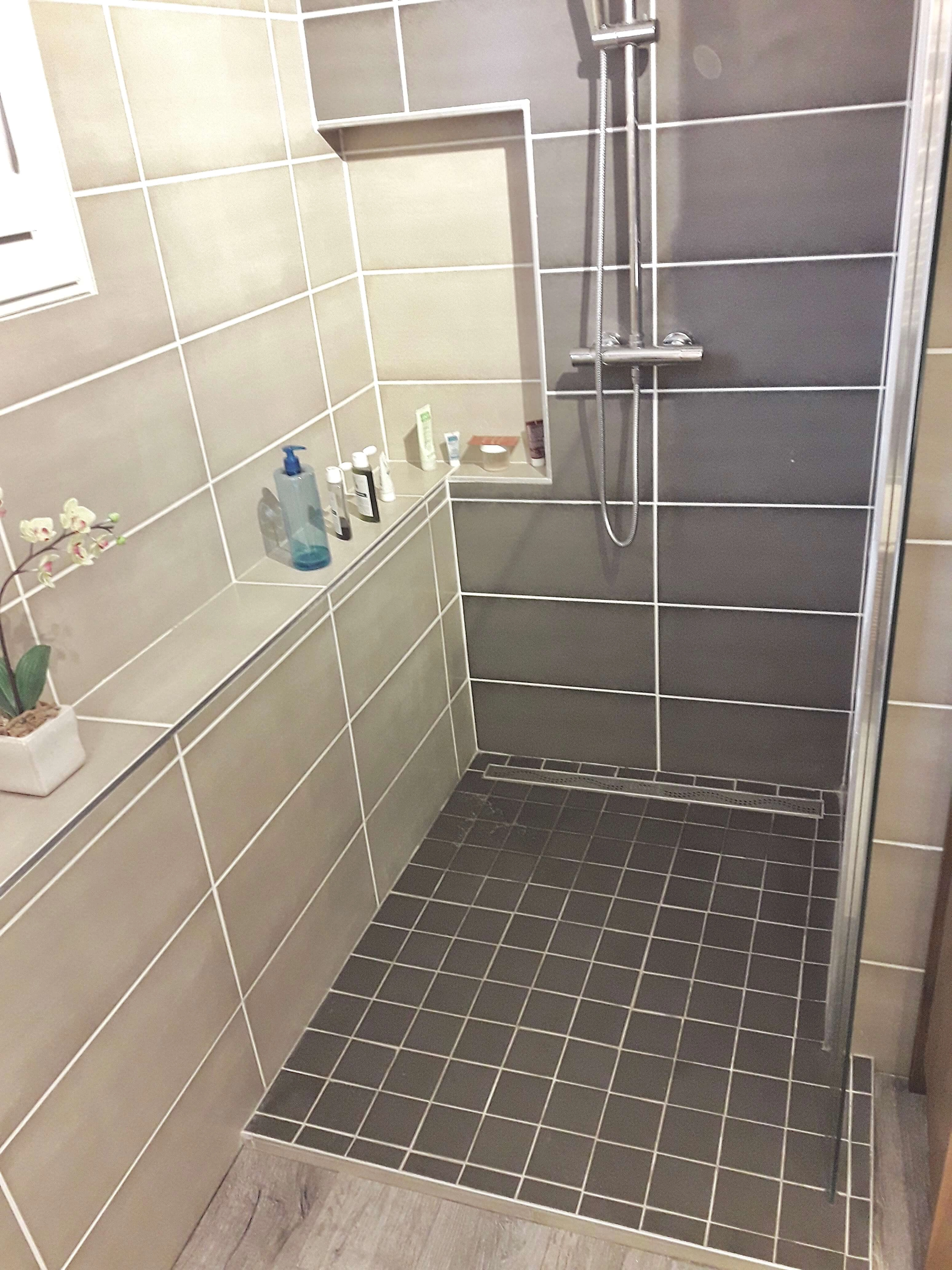 douche, sol carrelé, rénovation salle de bain douche, sol carrelé, rénovation salle de bain