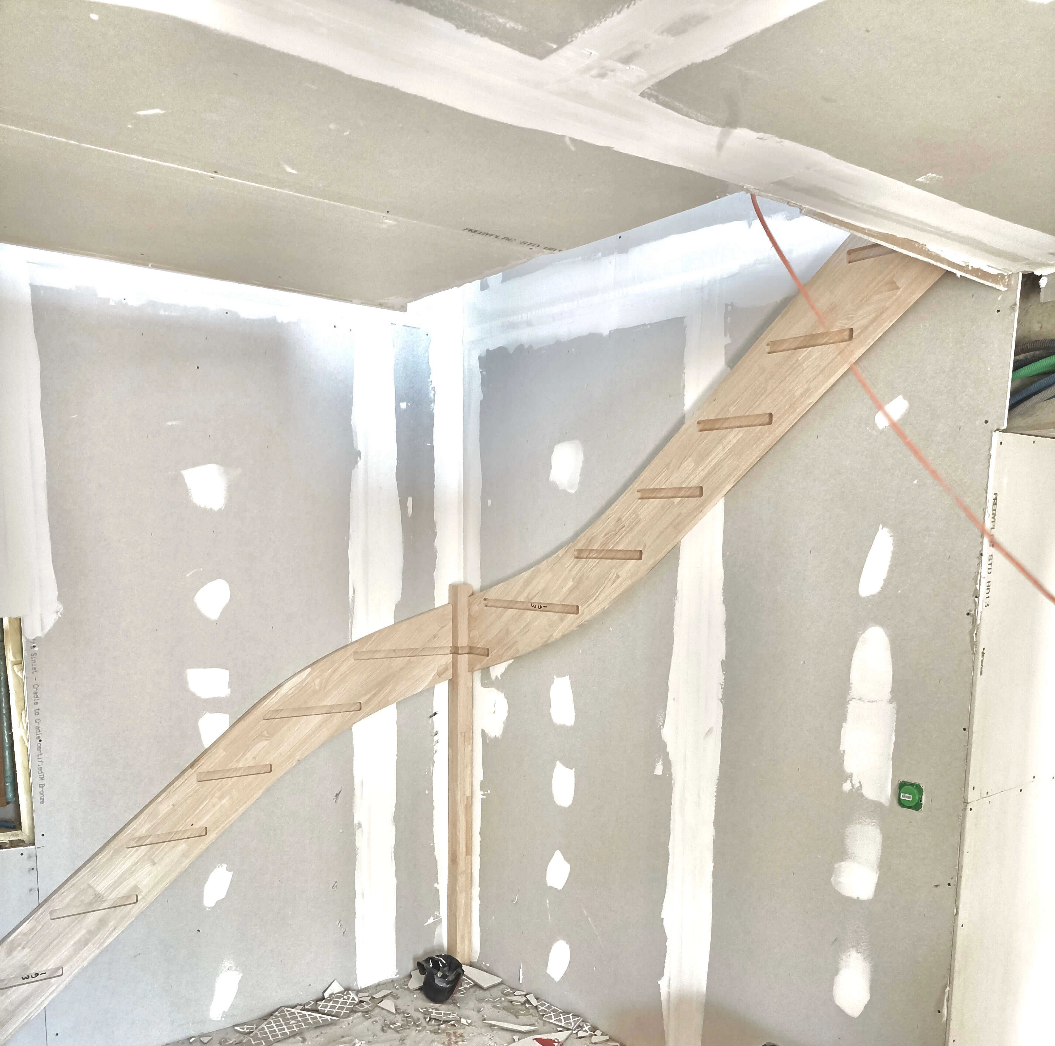 escalier,limon,platrerie