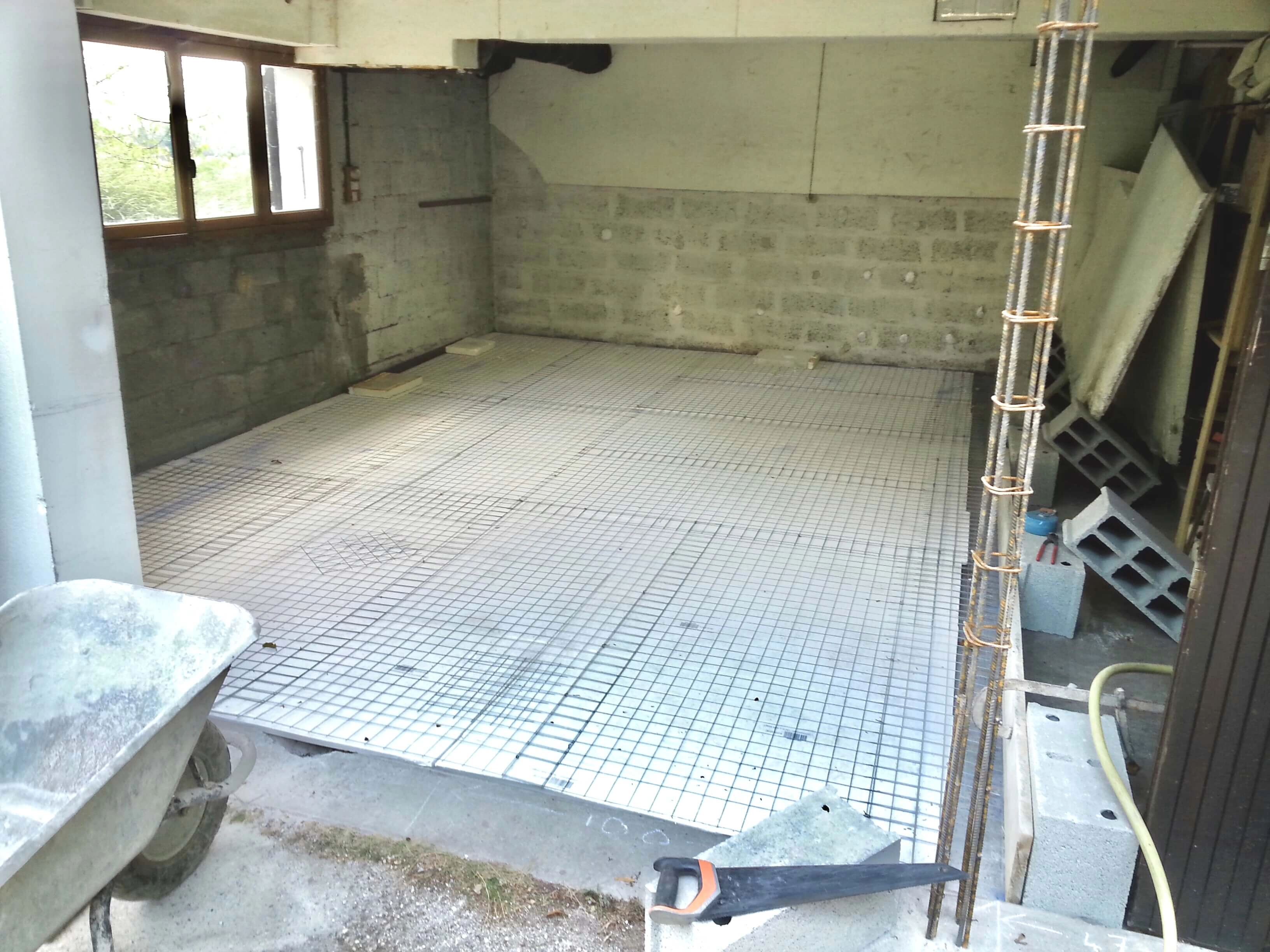 futur studio; coulage de dalle,aménagement de garage futur studio; coulage de dalle,aménagement de garage