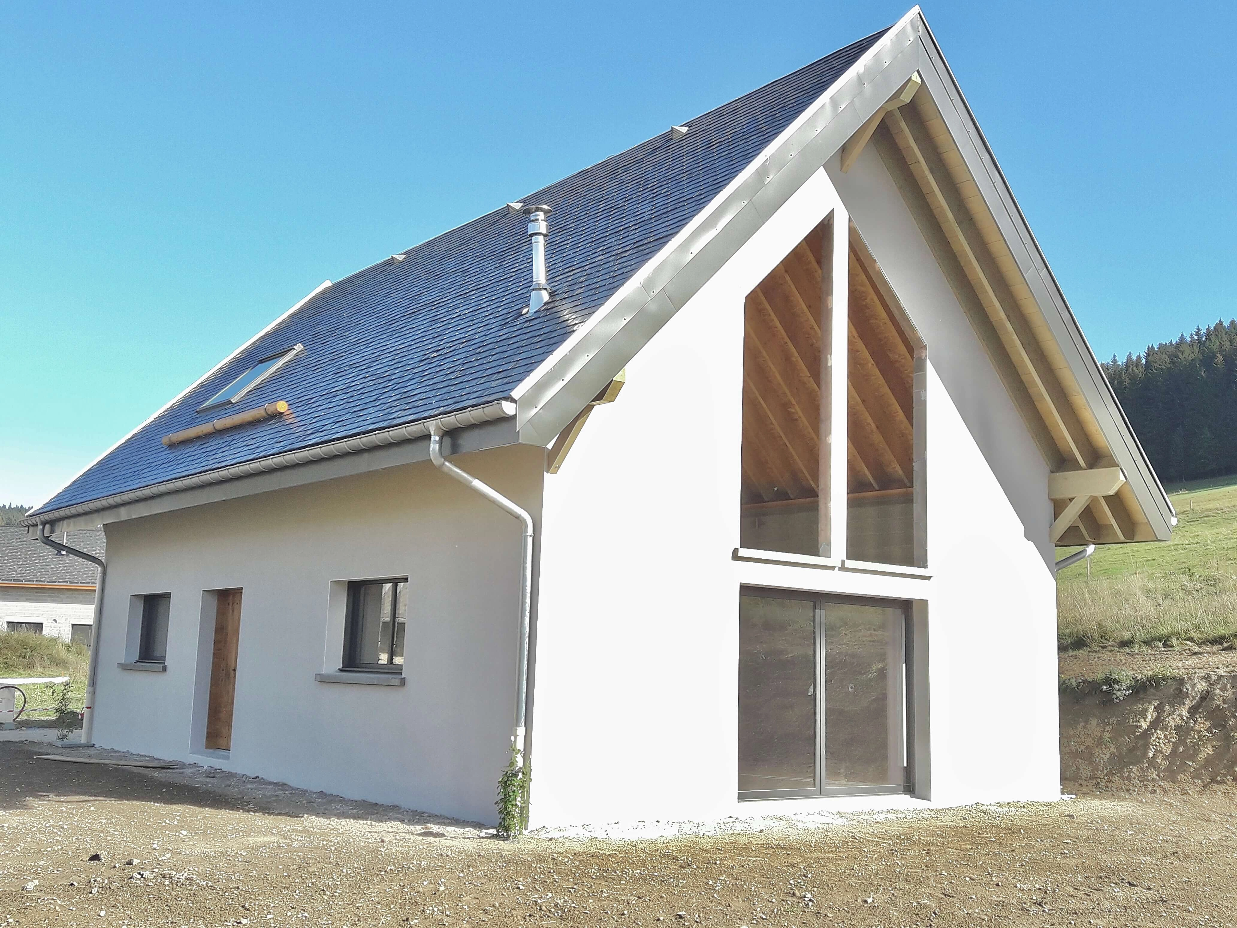 grands vitrages,exposition sud, Meaudre, maison neuve grands vitrages,exposition sud, Meaudre, maison neuve