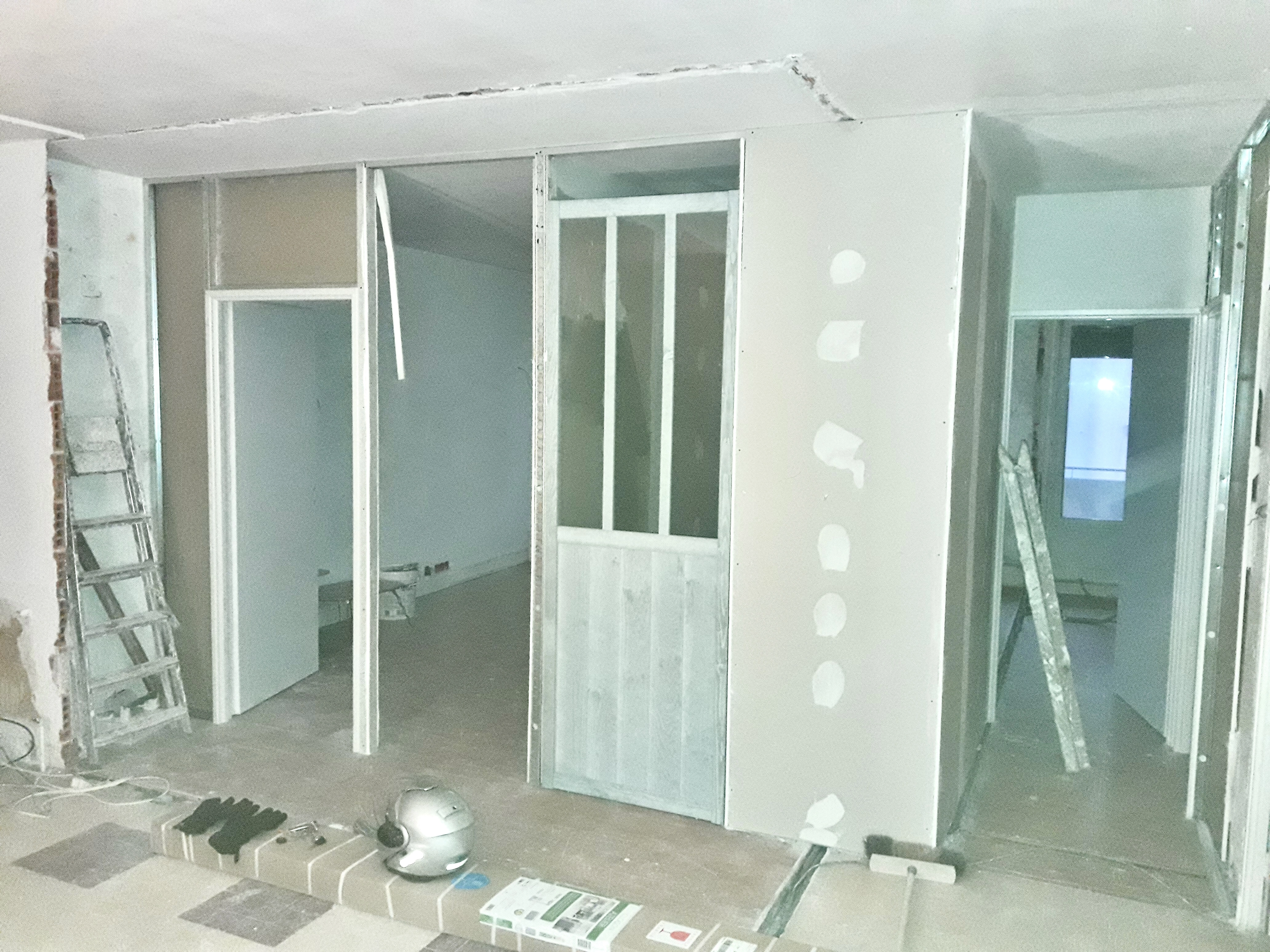 joints de platrerie,anciennes cloisons,verrières joints de platrerie,anciennes cloisons,verrières