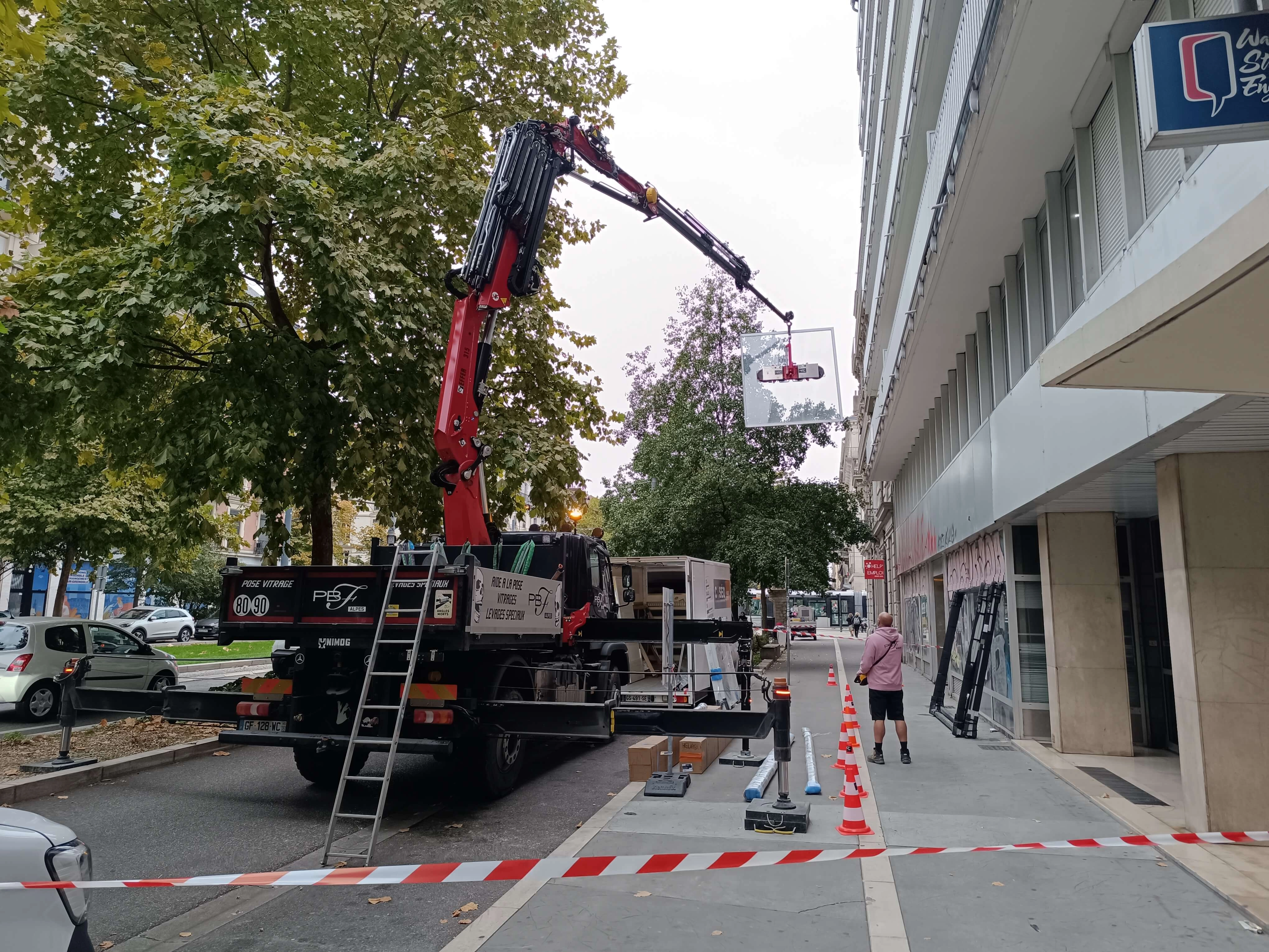 porter vitres baie vitrée salon loft grenoble
