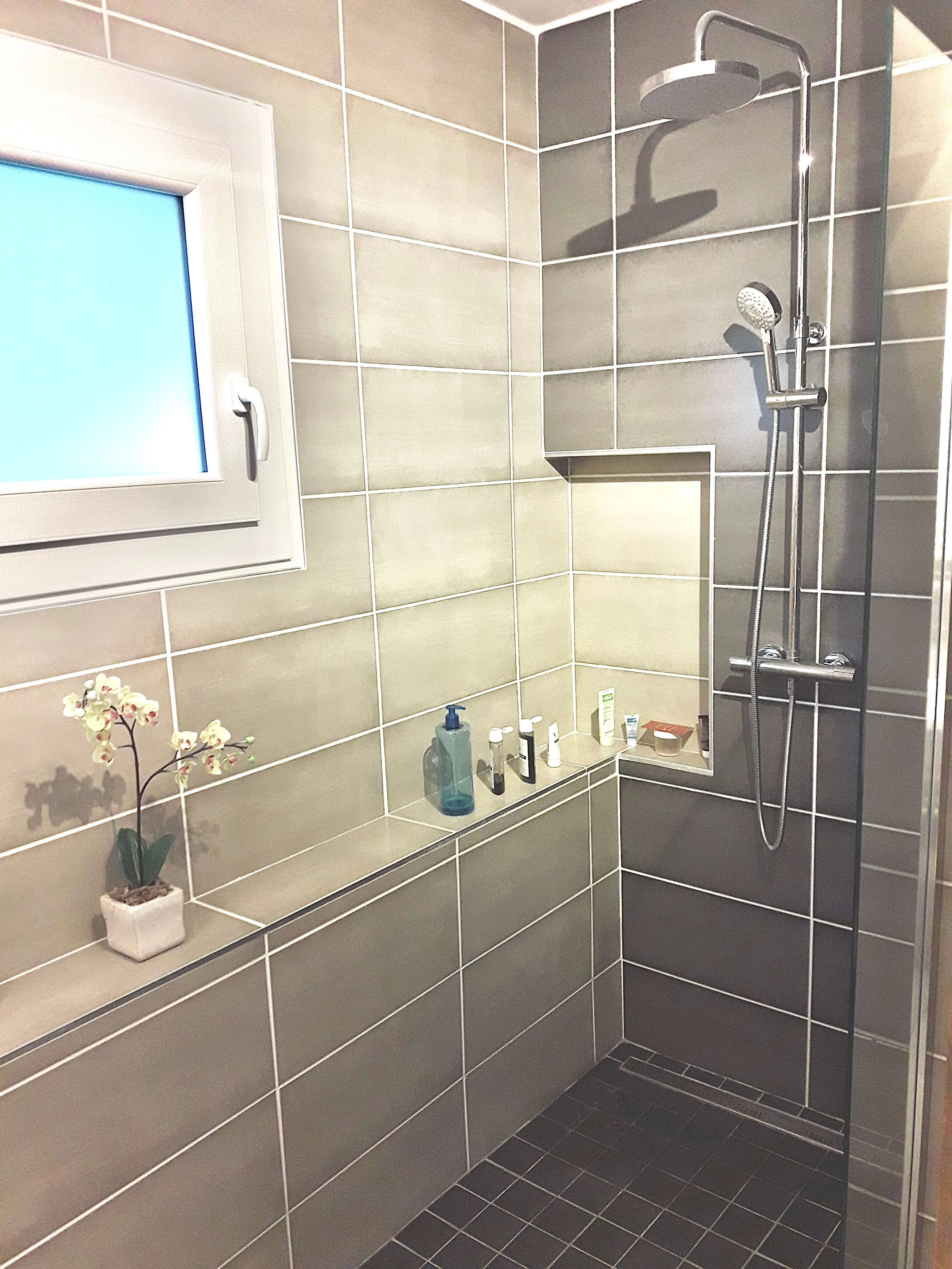 tablettes décoratives, niches décoratives, douche tablettes décoratives, niches décoratives, douche