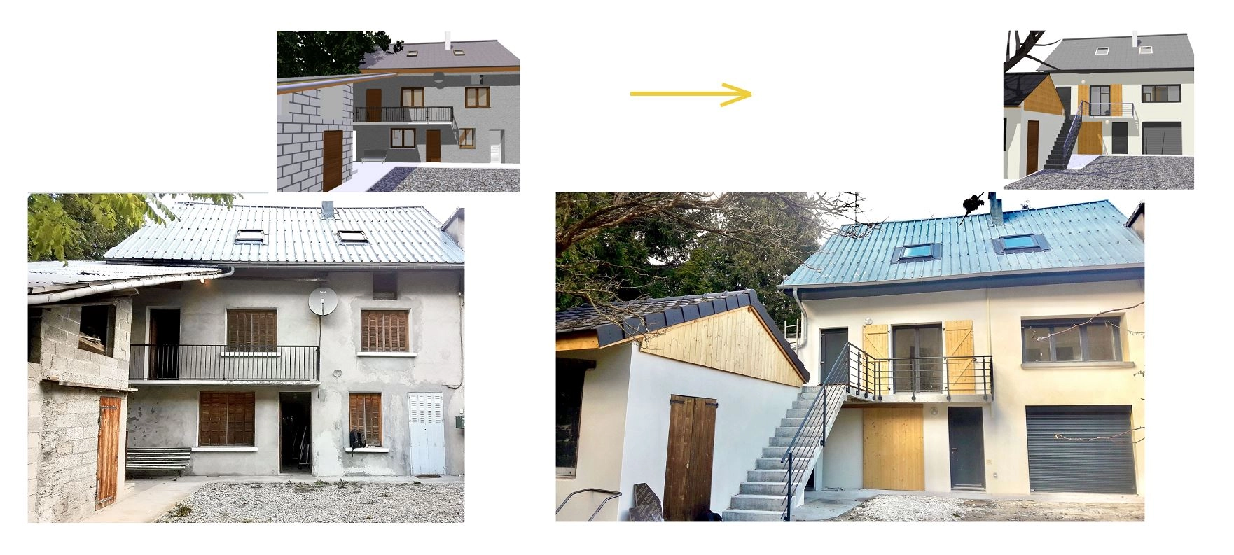 avant après 3D rénovation façade avant après 3D rénovation façade