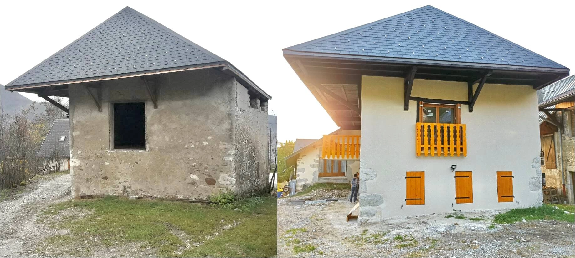 façade avant après, réhabilitation de ferme,valorisation du patrimoine façade avant après, réhabilitation de ferme,valorisation du patrimoine