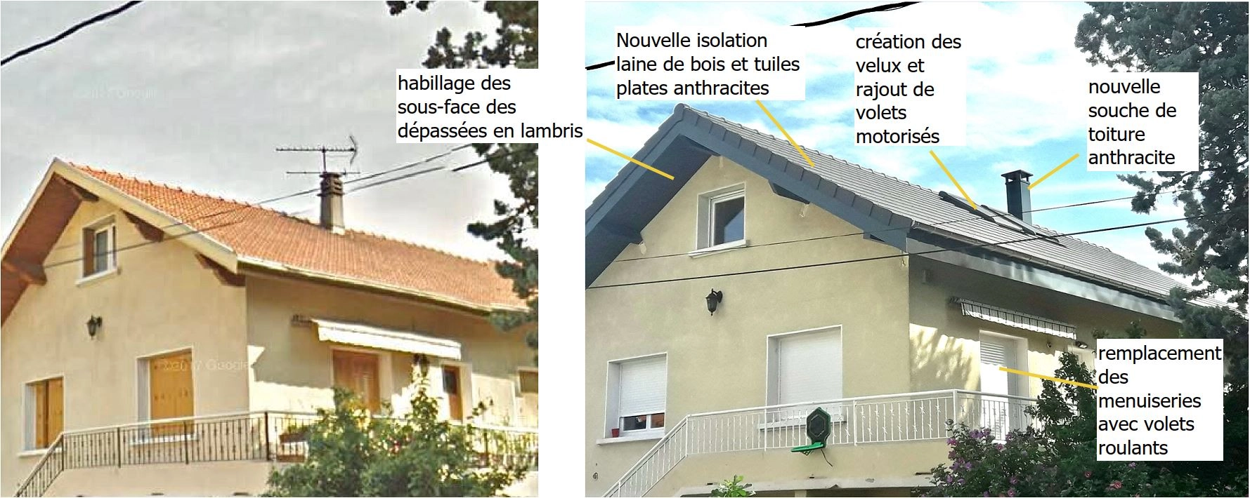 rénovation d'une maison à Grenoble grenoble maison rénovation toiture