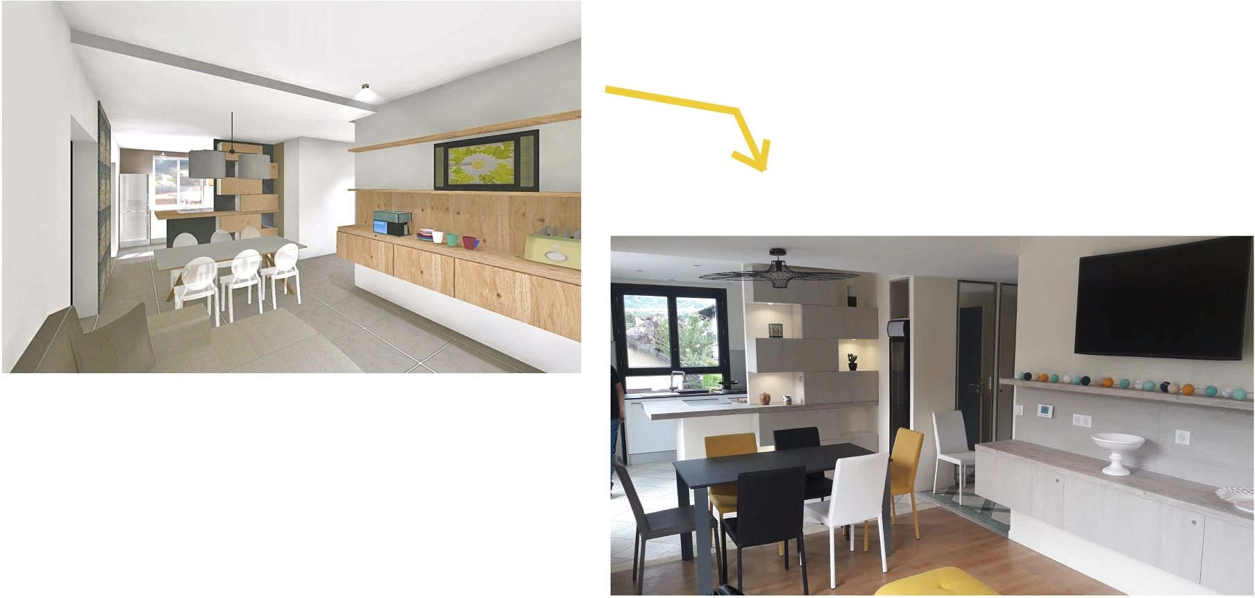 rénovation salon image 3D avant après gite rénovation salon image 3D avant après gite